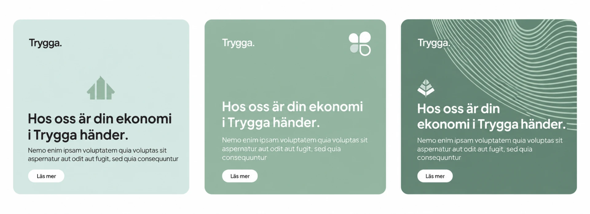 Kommunikationsenheter i Tryggas grafiska profil