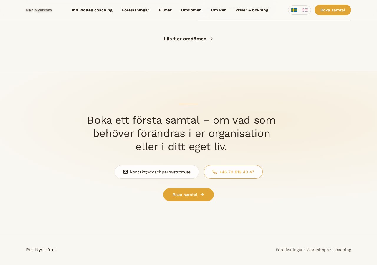 Sektion 3 på coachpernystrom.se